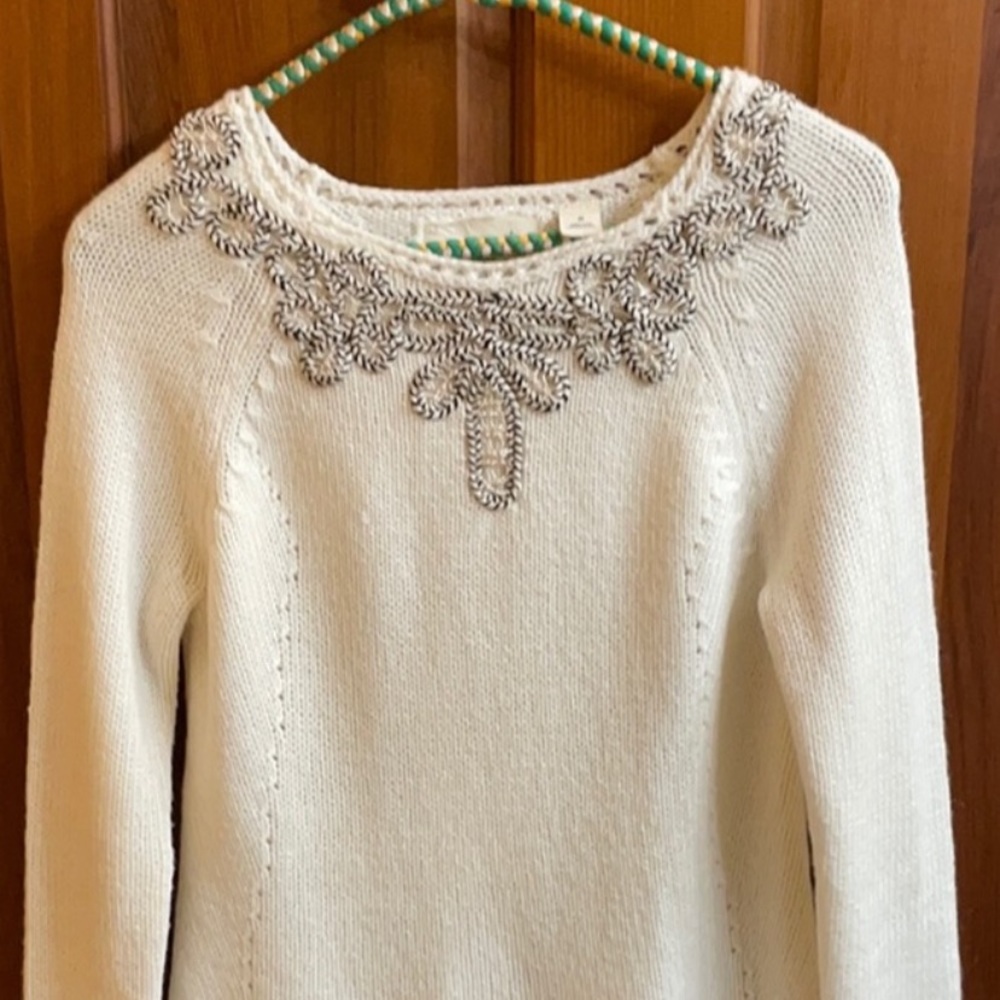 Anthropologie Angel of the North Sweater